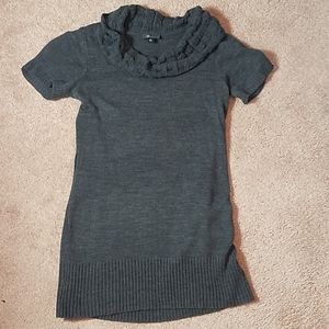 AB Studio grey cowl neck short sleeve swea…